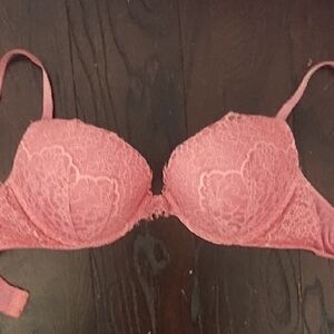 Victoria's Secret Coral Lace Push-Up Bra